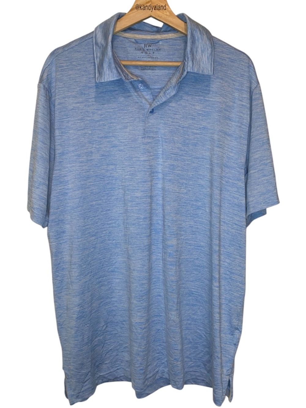 RORIE WHELAN Golf Mens Heathered Blue Polo